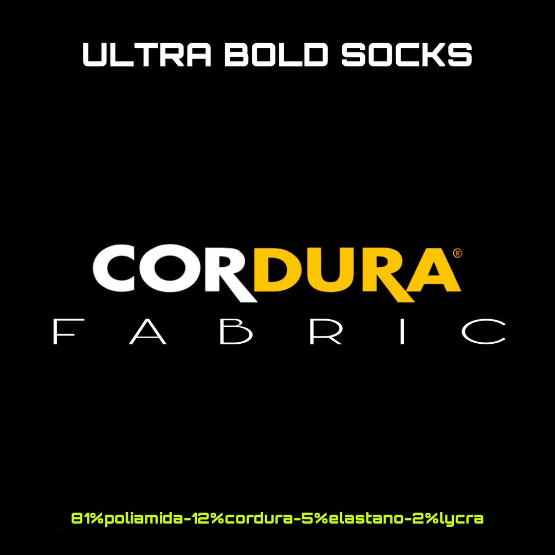 Calcetines Trail Running antiampollas Ultra Bold rojo y negro de CORDURA. Unisex - evernya