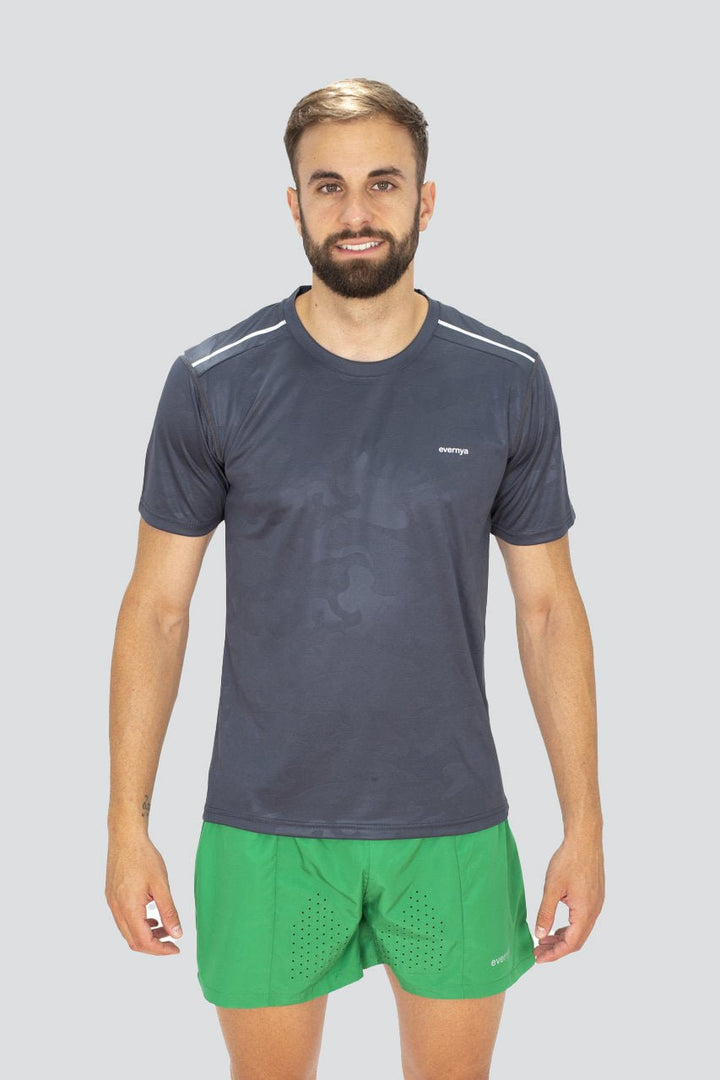 Camiseta TRAIL RUNNING HOMBRE Savage camuflage Grey - evernya
