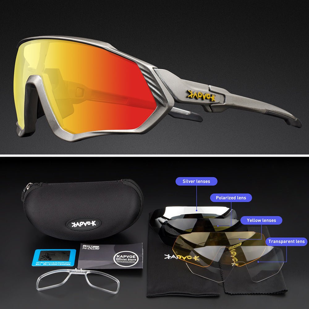 Gafas Ciclismo Bright Red - evernya