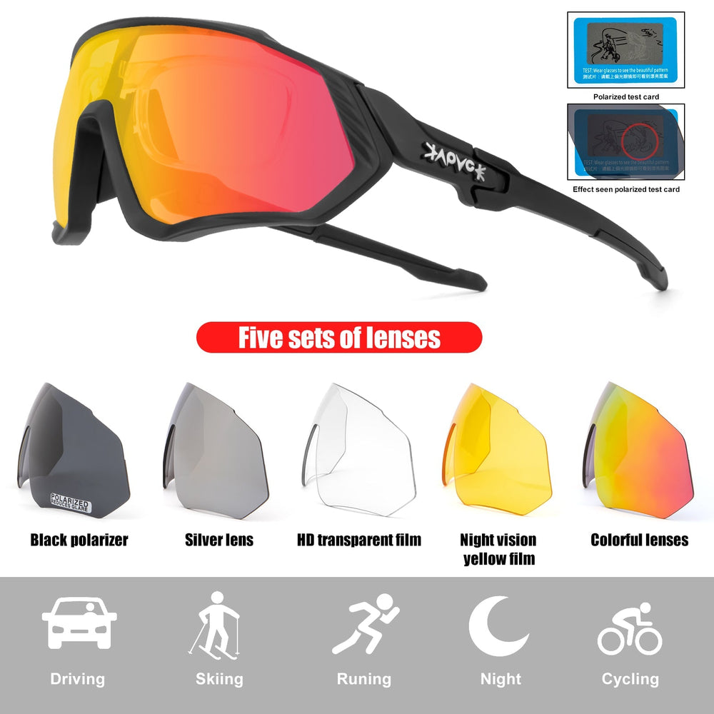 Gafas Ciclismo Bright Red - evernya